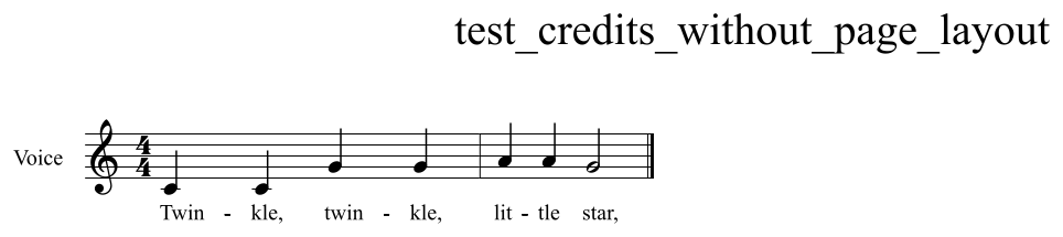 Score shown as Untitled Score because credits without page layout were ignored (before)