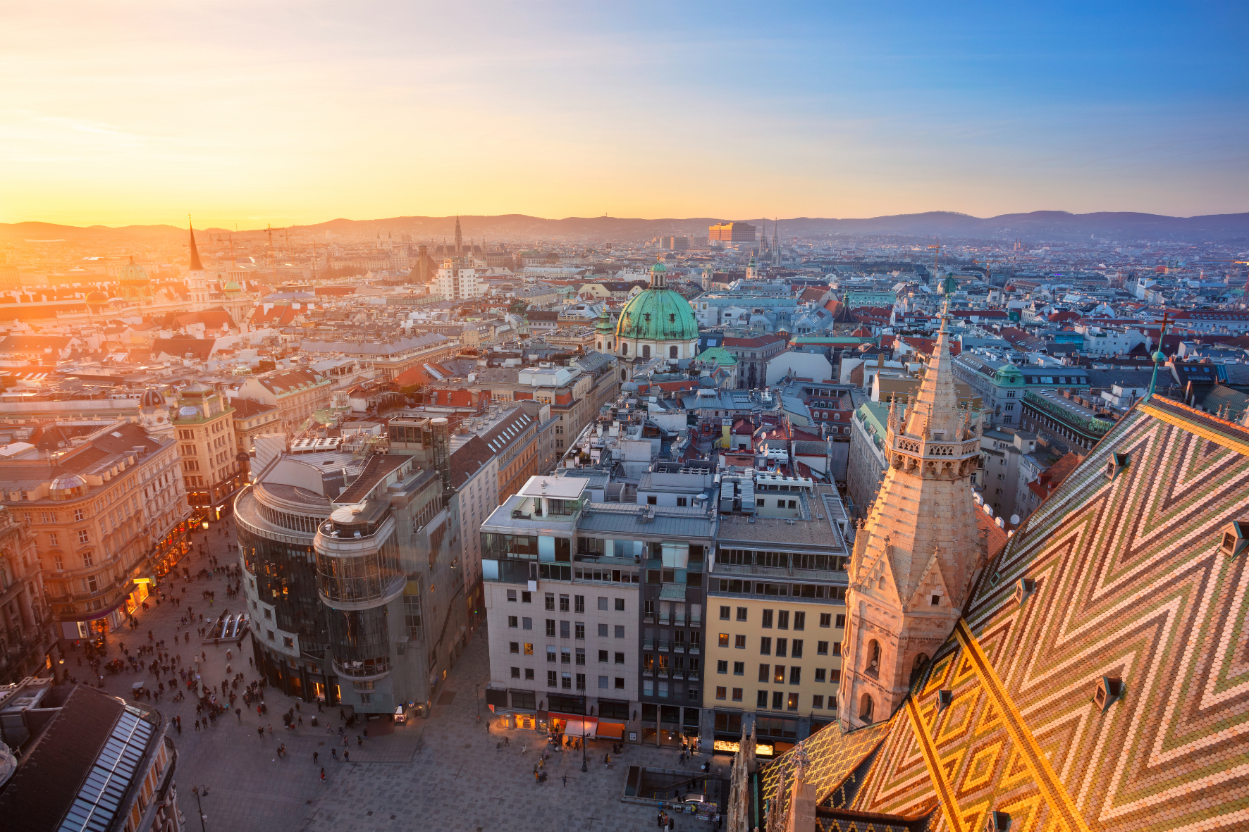 Vienna Skyline from Stephan's Cathedral