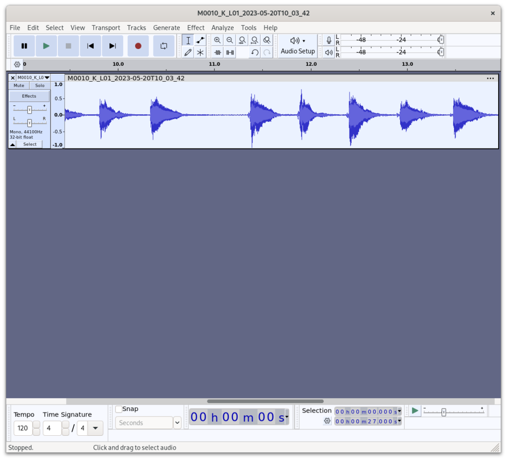 Eine Audio-Wellenform